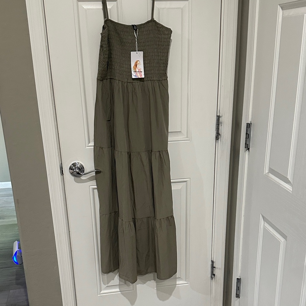 Olive Green Midi Dress